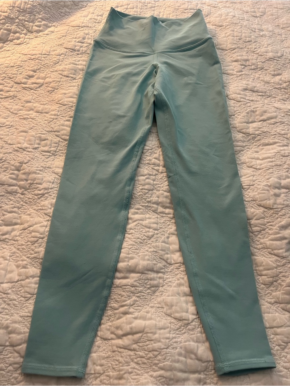 ALO Yoga Girls' High-Waist Leggings in Aqua Blue